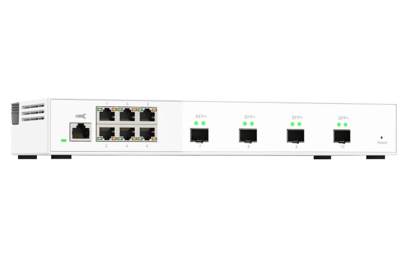 QNAP QNAP QSW-M2106-4S, 6 port 2.5Gbps, 4 port 10Gbps SFP+, web managed switch NS092