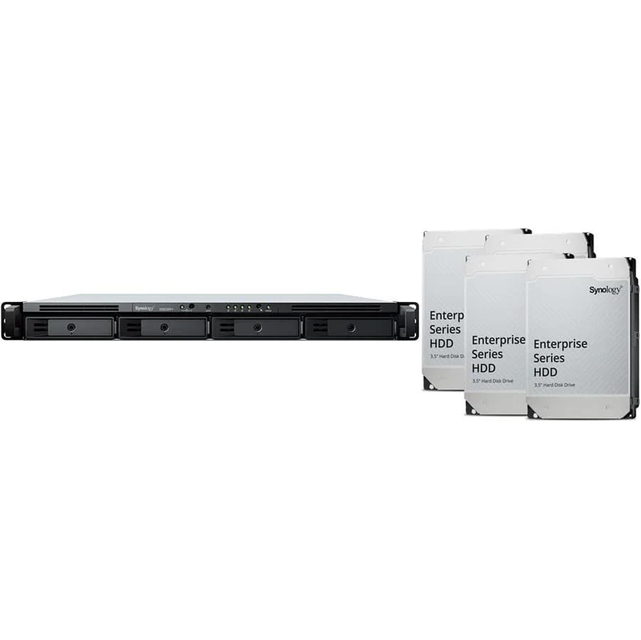 Synology Synology RTG RS822+ 1U 4 Bay Rackmount NAS (48Tb) 4x Synology Enterprise 12Tb SS395-41248SE