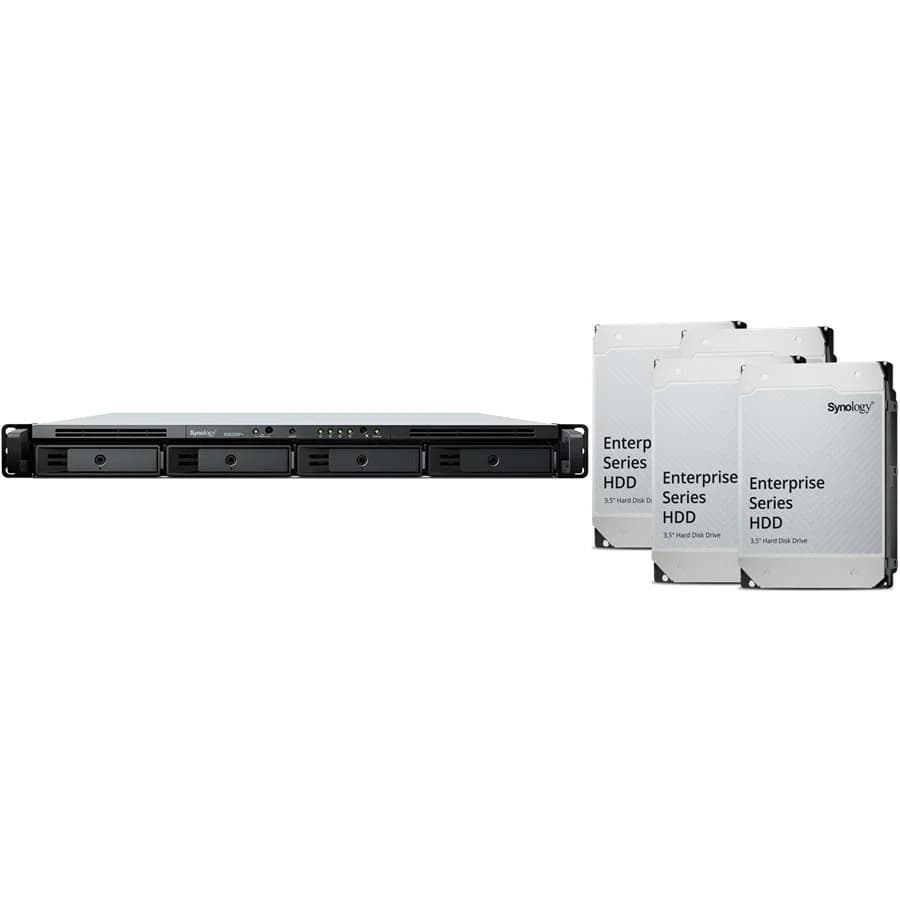 Synology Synology RTG RS822+ 1U 4 Bay Rackmount NAS (64Tb) 4x Synology Enterprise 16Tb SS395-41664SE