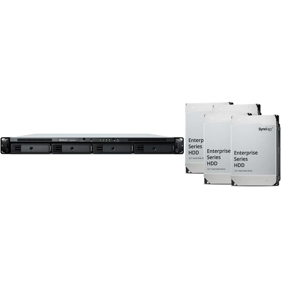 Synology Synology RTG RS822RP+ 1U 4 Bay Rackmount NAS (80Tb) 4x Synology Enterprise 20Tb SS396-42080SE