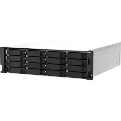 QNAP QNAP TS-h2287XU-RP-E2336-32G 22-Bay 3U rackmount NAS, Intel® Xeon® E-2336 6 cores / 12 threads 2.9 GHz processor (boost up to 4.8 GHz), 32 GB ECC DDR4, 16 x 2.5"/3.5" SATA 6Gbps HDD/SSD + 6 x 2.5" SATA 6Gbps, 2 x 10GBASE-T, 2 x 2.5GbE, 4 x USB 3.2 Ge TS-h2287XU-RP-E2336-32G