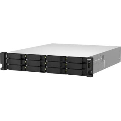 QNAP QNAP TS-h1887XU-RP-E2336-32G 18-Bay 2U rackmount NAS, Intel® Xeon® E-2336 6 cores / 12 threads 2.9 GHz processor (boost up to 4.8 GHz), 32 GB ECC DDR4, 12 x 2.5"/3.5" SATA 6Gbps HDD/SSD + 6 x 2.5" SATA 6Gbps, 2 x 10GBASE-T, 2 x 2.5GbE, 4 x USB 3.2 Ge TS-h1887XU-RP-E2336-32G