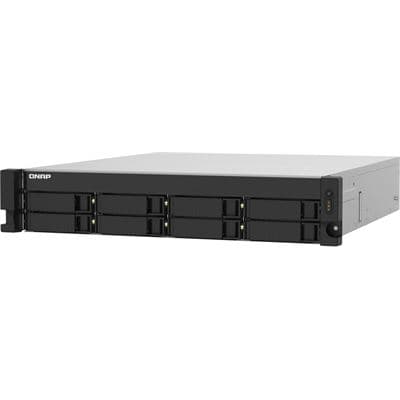 QNAP QNAP TS-832PXU-RP-4G 8-Bay AL324 quad-core 1.7 GHz rackmount NAS with 250W redundant PSU, 4GB DDR4 UDIMM RAM (max 16GB), SATA 6Gb/s, 2x 10GbE SFP+, 2x 2.5GbE, 1x PCIe Gen2 x2 slot TS-832PXU-RP-4G