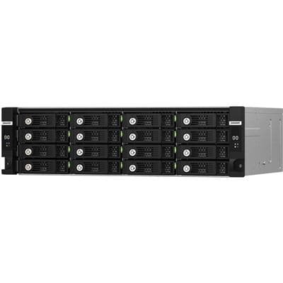 QNAP QNAP TL-R1620Sdc 16-bay 3U rackmount SAS 12Gbps JBOD dual controller expansion enclosure with SAS expander, 2.5"/3.5" SAS 12Gbps drives (2.5" SATA 6Gbps drives with optional QDA-SA2 accessory), 3 x SFF-8644 Mini-SAS HD SAS 12Gbps ports per controller TL-R1620Sdc