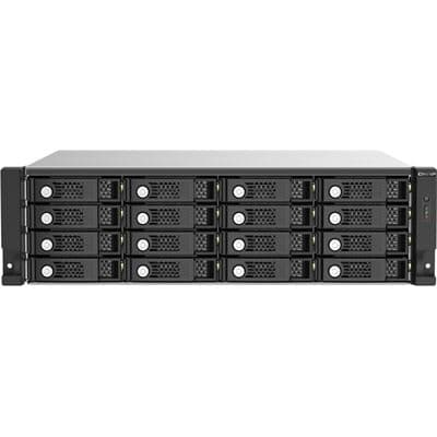 QNAP QNAP TL-R1620Sep-RP 16-bay 3U rackmount SAS 12Gbps JBOD expansion enclosure with SAS expander, 2.5"/3.5" SAS 12Gbps & SAS/SATA 6Gbps drives, 4 x SFF-8644 Mini-SAS HD ports, redundant PSU, without rail kit. TL-R1620Sep-RP