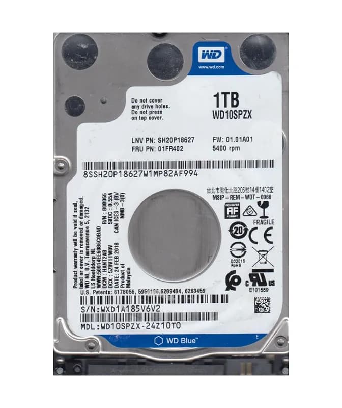 WD WD Blue 2.5" PC HDD 1TB WD10SPZX