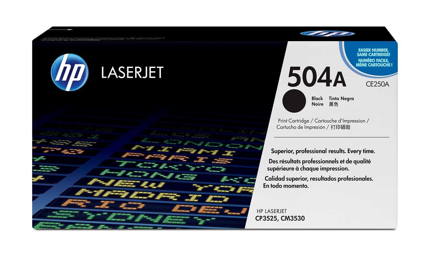 HP HP 504A BLACK LJ TONER CART CE250A 1005361