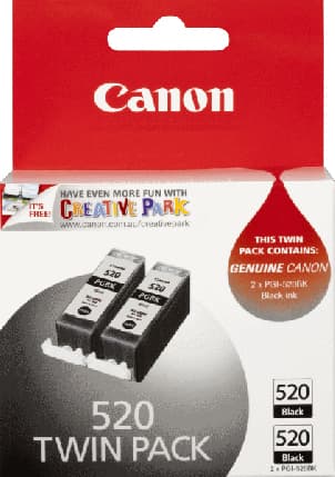 CANON CANON PGI520BK BLACK INK CARTRIDGE TWIN PACK 1084885
