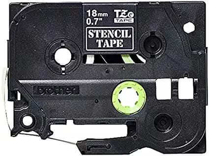 BROTHER BROTHER Stamped Tape STE-141 - 18 mm Black 2372862