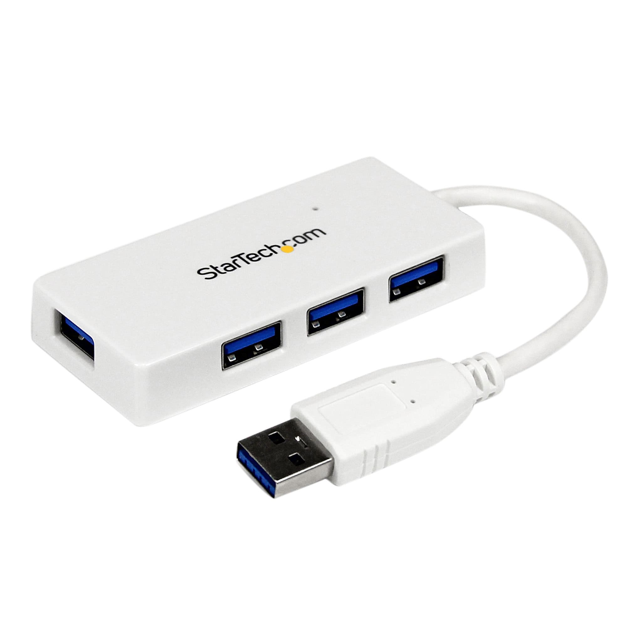 StarTech.com StarTech.com Portable 4 Port Mini USB 3.0 Hub - White 2463151