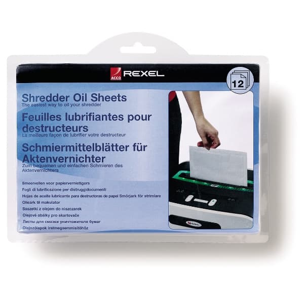 KENSINGTON KENSINGTON Rexel Shredder Oil Sheets Pack of 12 2989031