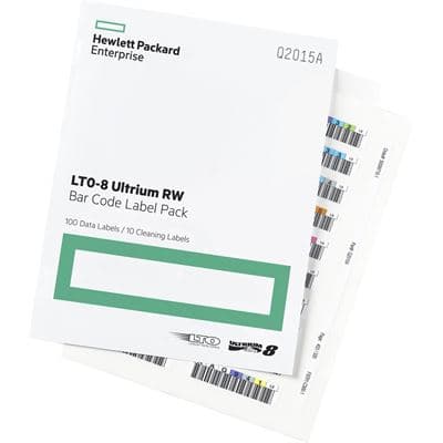 Hewlett Packard Enterprise Hewlett Packard Enterprise HPE LTO-8 30TB RW Bar Code Label Pack 4031776