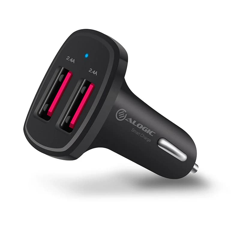 ALOGIC ALOGIC 2 PORT USB-A CAR CHARGER 5V/4.8A BLACK 4504957