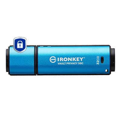 KINGSTON KINGSTON 32GB USB-C IronKey Vault P 50C AES-256 5700825