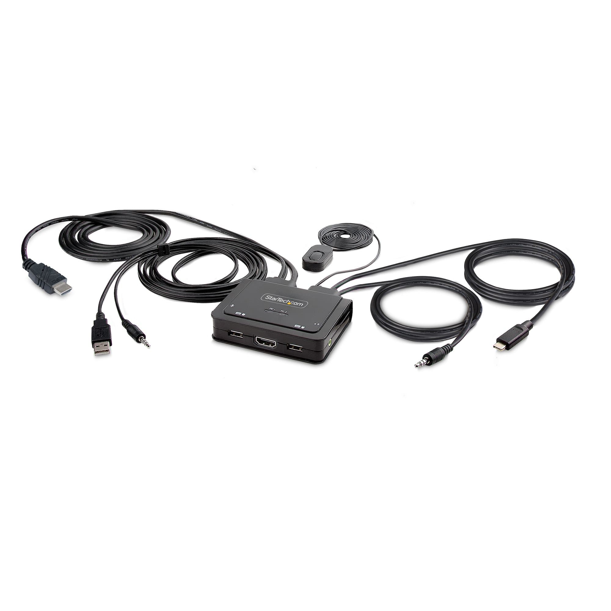 StarTech.com StarTech.com 2-PORT HYBRID CABLE KVM SWITCH 4K HDMI 5863130