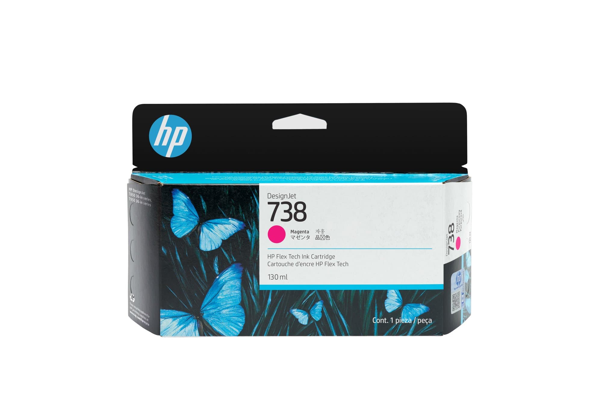 HP HP 738 130-ml Magenta DesignJet Ink 5915052