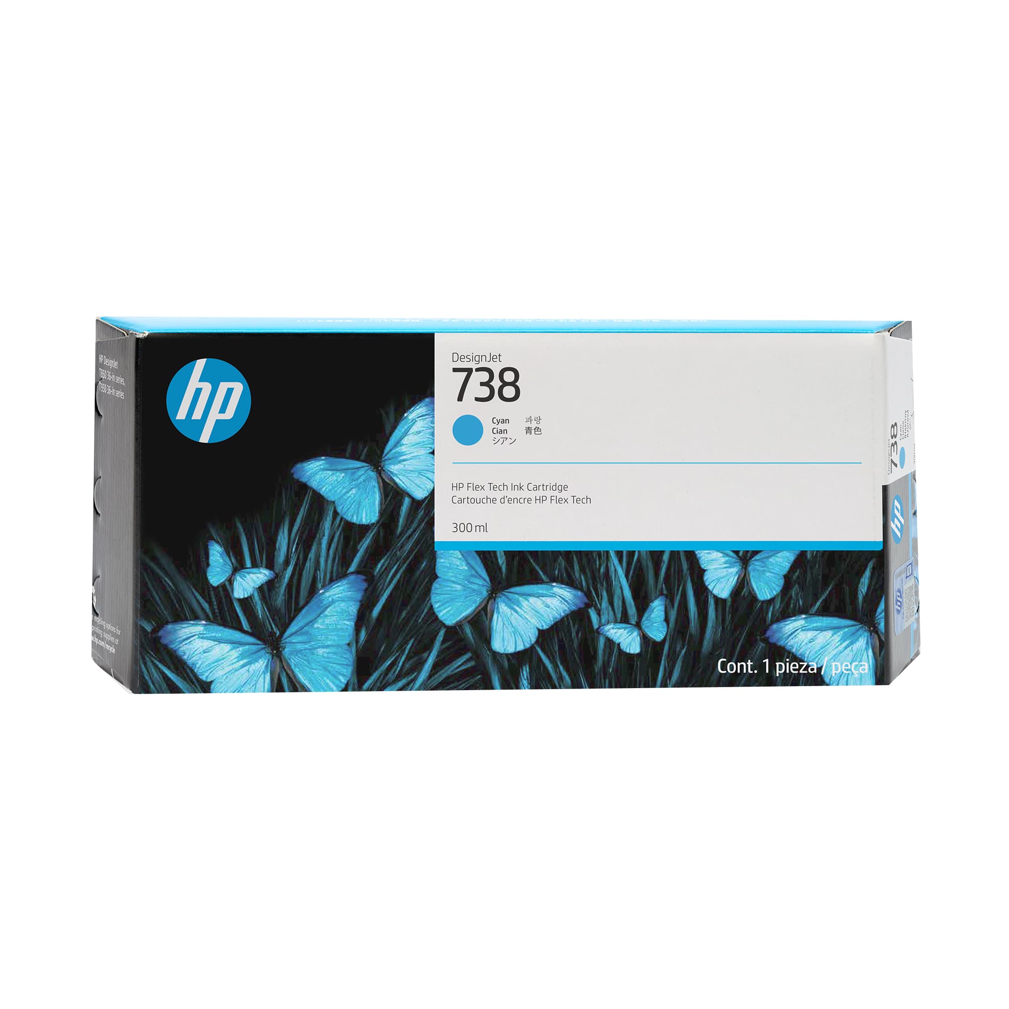 HP HP 738 300-ml Cyan DesignJet Ink Cartridge 5915079