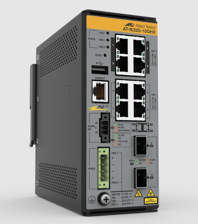 ALLIED TELESIS ALLIED TELESIS 8x 10/100/1000T 2x 1G/10G SFP+ Industr 6200266