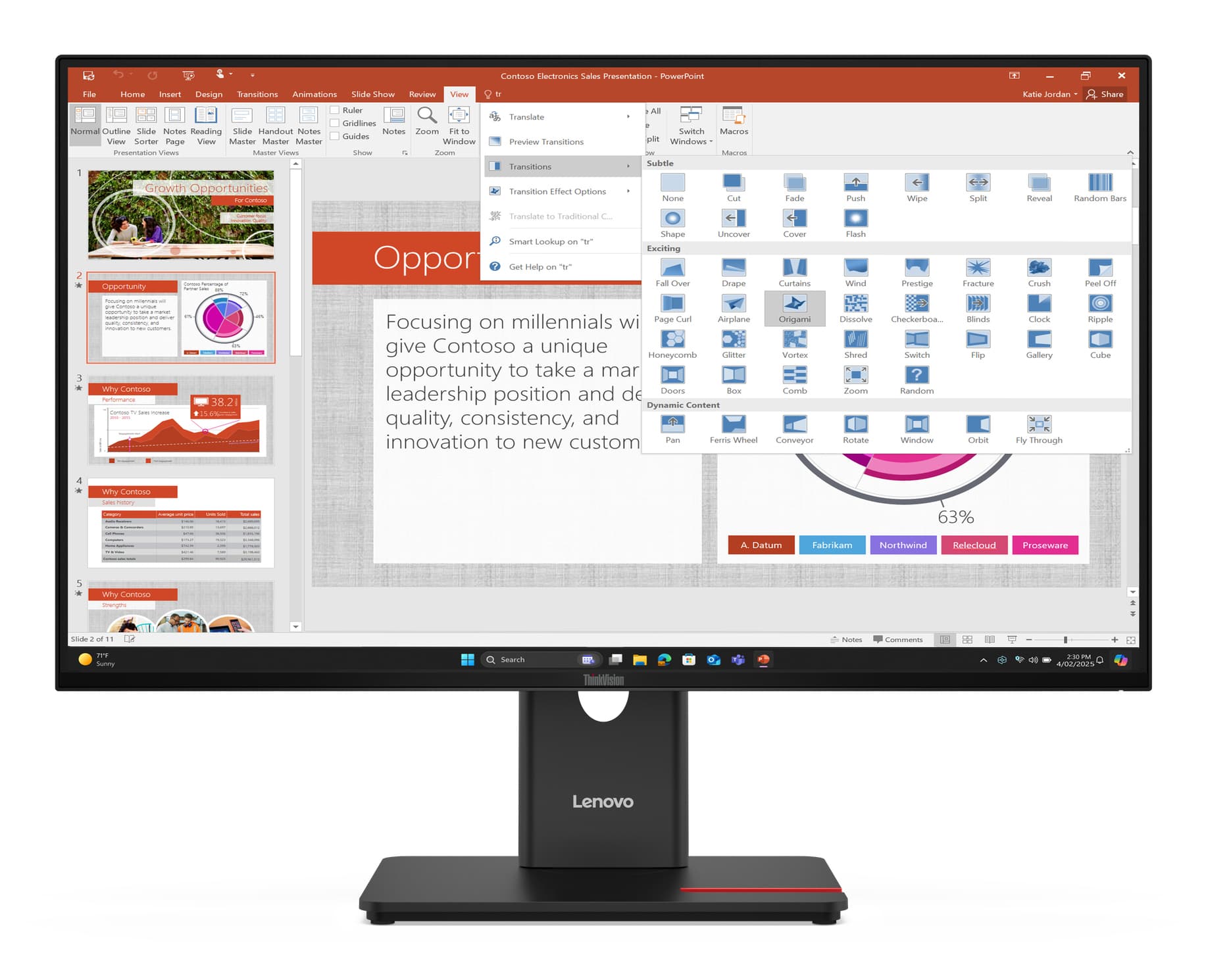 LENOVO LENOVO T27-40 27IN FHD (VGA+DP+HDMI) 3YR 6602125