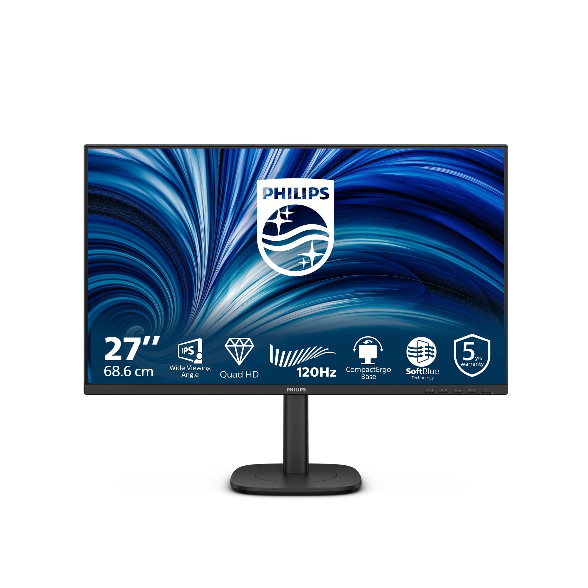 PHILIPS PHILIPS 27in Quad HD IPS DP+HDMI buit in spkr 6634016
