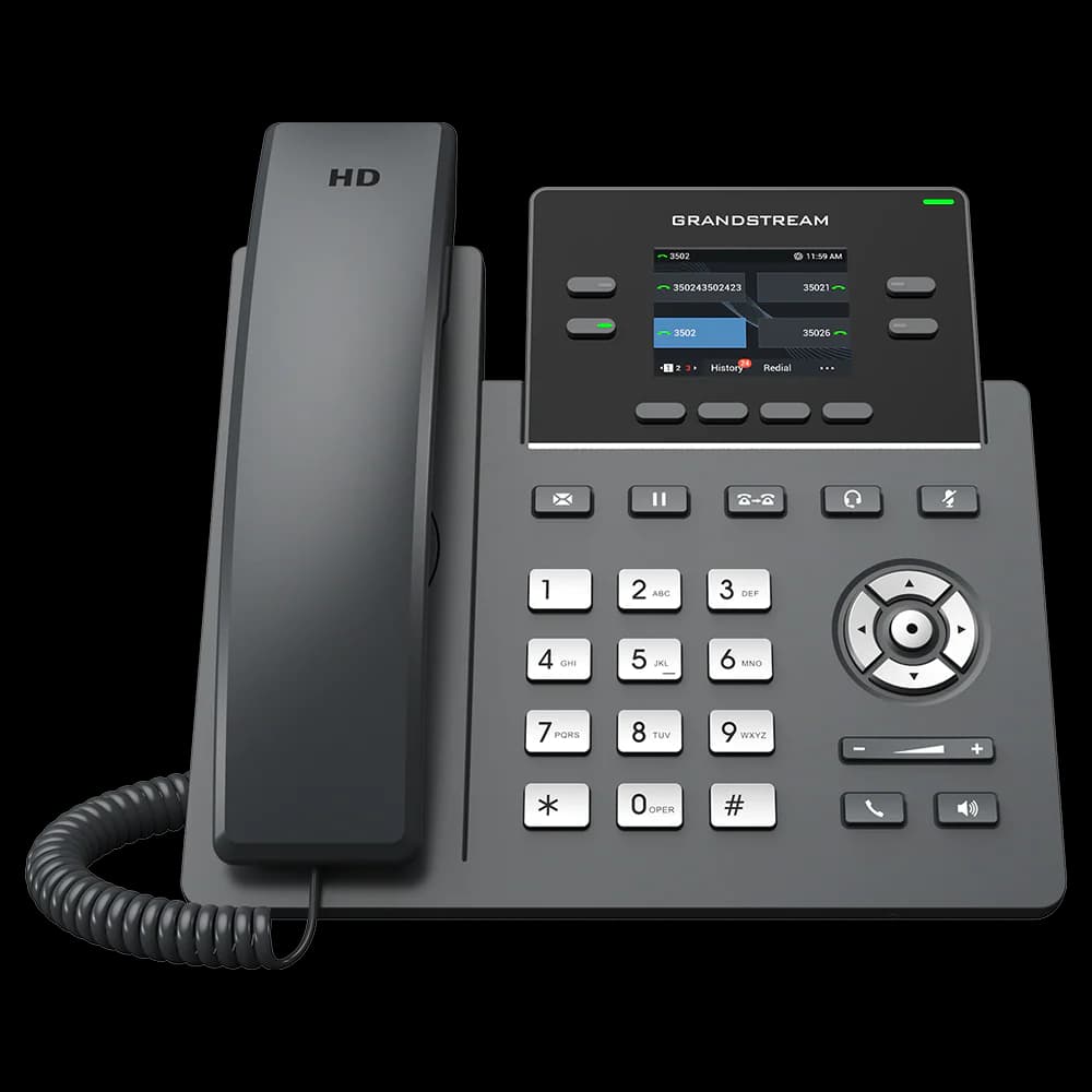 Grandstream Networks GRP2612P HD IP Phone 2.4"" Colour Screen 4-line PoE 374016