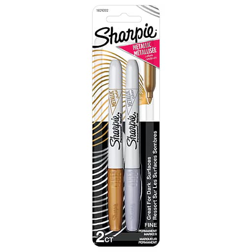 Sharpie Sharpie Metallic Fine Point Perman Marker Gold and Silver. Pack of 2 1829202