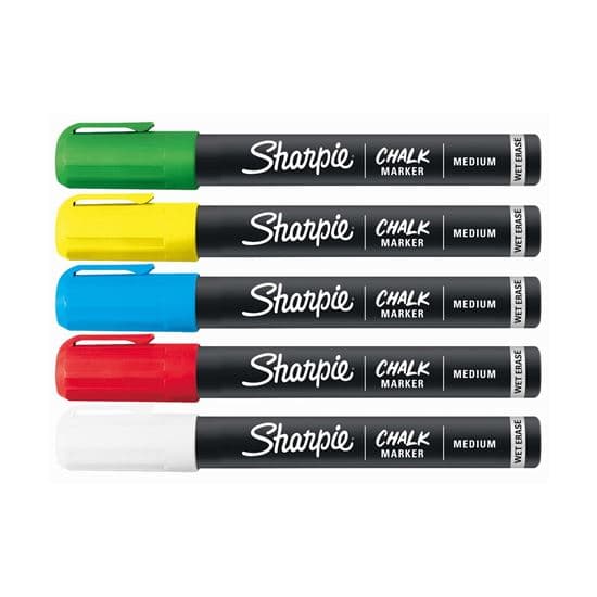 Sharpie Sharpie Assorted Chalk Wet Erase Marker. Pack of 5 2103011