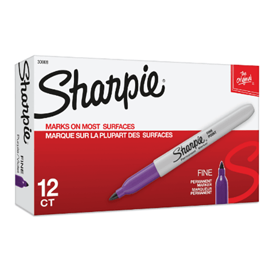Sharpie Sharpie Fine Point Permanent Marker Purple 30038 - (MOQ 12) 30038