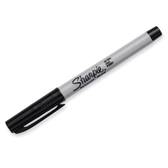 Sharpie Sharpie S37121 Ultra Fine (MOQ 12) Black Permanent Marker Pen 37121