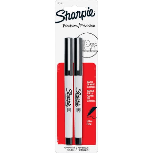 Sharpie Sharpie  2-Pack Ultra Fine Point Permanent Black Colour Marker. 37161PP