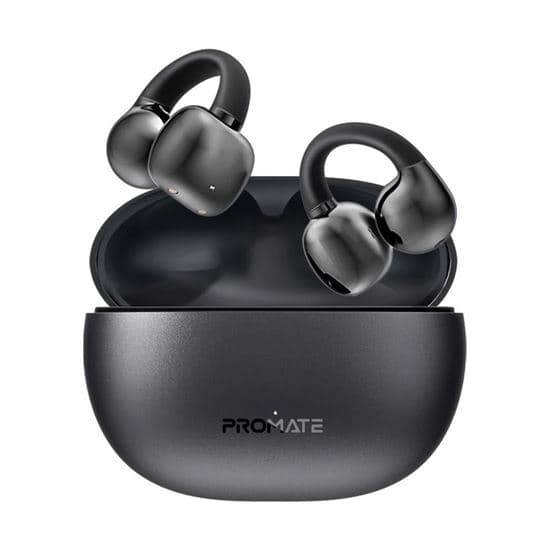promate PROMATE Open Ear Clip-on Bluetooth Earbuds with Intellitouch Smart AIRCLIP-BLK