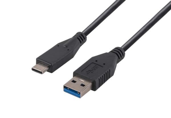 Dynamix 3M USB 3.1 USB-C Male To USB-A Male Cable. Black Colour Up To 10G Data Transfer Speed C-U3-1CA-3