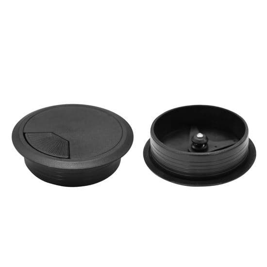 Dynamix DYNAMIX 80mm Round Desk Grommet. Easily & Neatly Store your Power, CG80BK