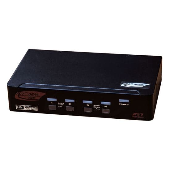 Rextron REXTRON 4 Port DVI/USB KVM Switch with Audio, Black Colour. DAAG114