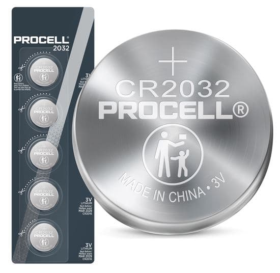 Procell PROCELL Lithium CR2032 Coin Battery. Box of 20 (4x Strips of 5) DURPC2032