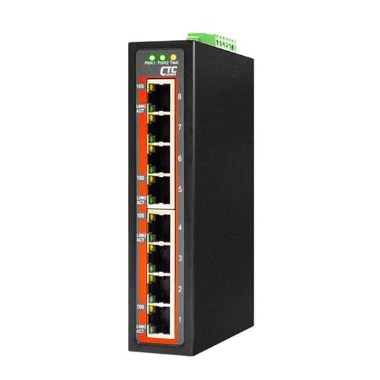 CTCunion CTC UNION 8 Port Fast Ethernet Unmanaged Switch.-10C~60C. IFS-800