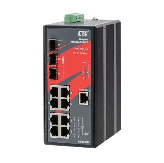 CTCunion CTC UNION 8 Port Gigabit Managed Switch. -10C~60C. IGS803SM