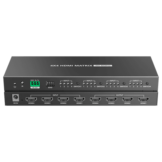 Lenkeng LENKENG 4K 4-In-4-out HDMI 2.0 Matrix Switch. IR remote Control. LKV424