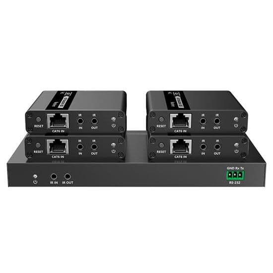 Lenkeng LENKENG 1-In-4-Out 4K@30Hz HDMI Extender. 1x HDMI in & 4x RJ45 out. LKV724P