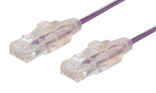 Dynamix DYNAMIX 2m Cat6A 10G Purple Ultra-Slim Component Level UTP PLSP-C6-2