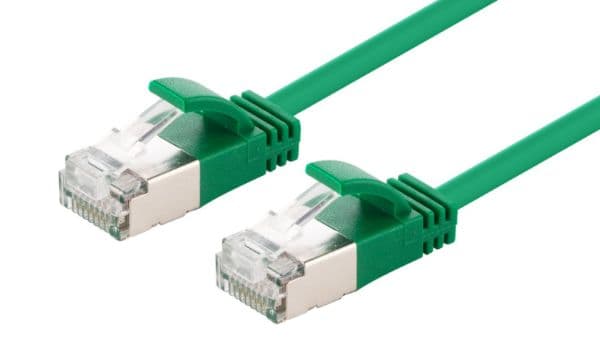 Dynamix 2.5m Cat6A S/FTP Green 10G LSZH Patch Lead 34AWG 802.3af Shielded Plug. PLSSG-C6A-2-5