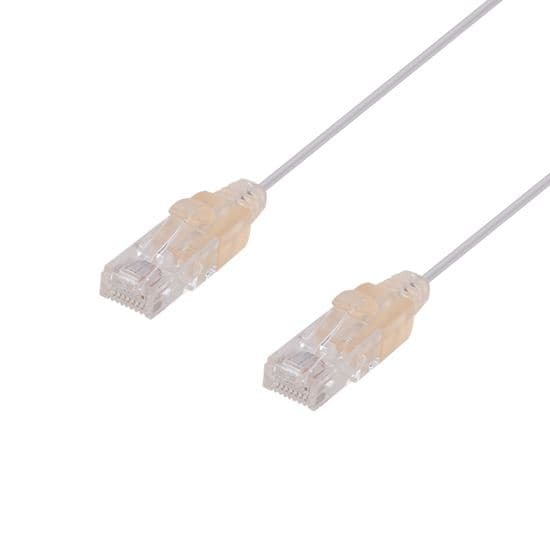 Dynamix DYNAMIX 3m Cat6A 10G White Ultra-Slim Component Level UTP PLSW-C6-3