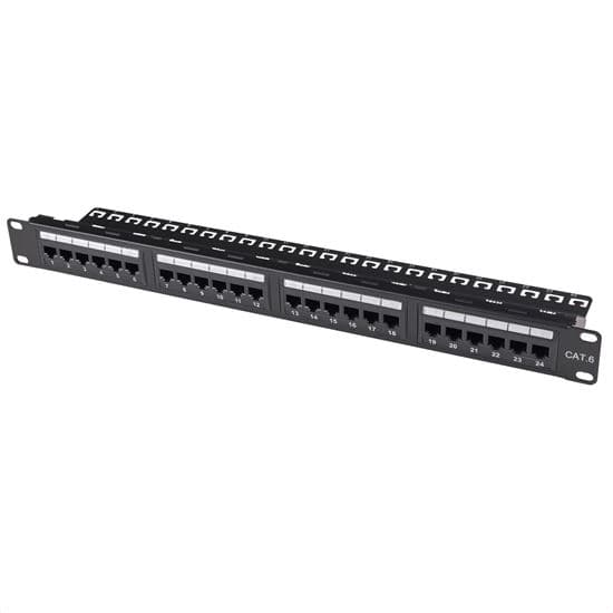 Dynamix DYNAMIX 24 Port 19' Cat6 UTP Patch Panel with plastic labelling PP-C6-24LCSB