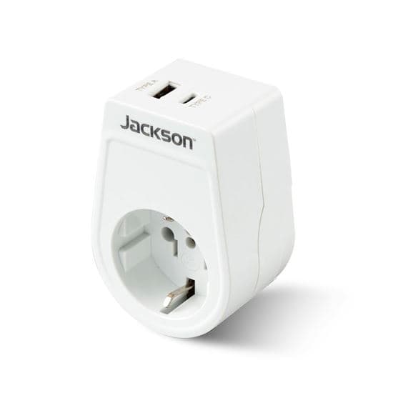 Jackson JACKSON Slim Inbound Travel Adaptor 1x USB-A and 1x USB-C PTA929USBMC