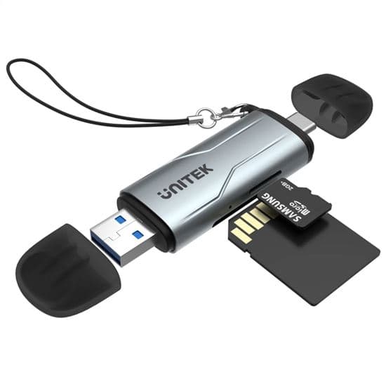Unitek UNITEK 2-in-1 SD 3.0 Card Reader. Dual USB-A & USB-C Connectors. R1010A