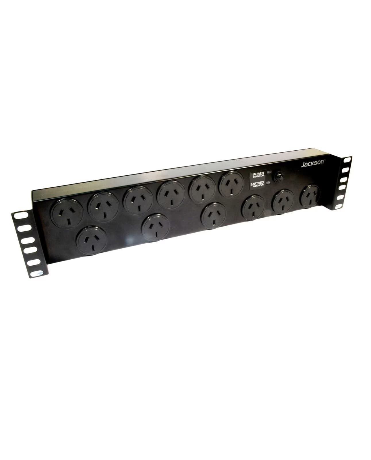 Jackson JACKSON 2RU 12x Outlet Horizontal Power Rail. Surge Protected 525J RAC1200