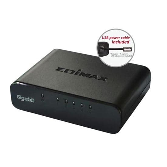 Edimax EDIMAX 5 Port 10/100/1000 Gigabit Desktop Switch. Full Duplex. SW5500GV3