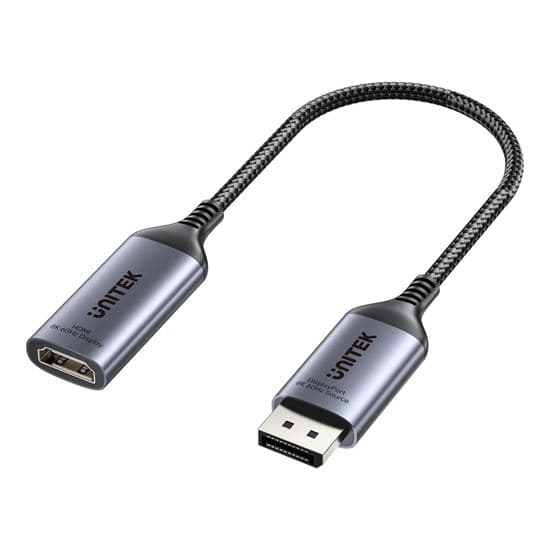 Unitek UNITEK 20cm 8K 60Hz DisplayPort 1.4 to HDMI 2.1 Adpater Cable. V1611A