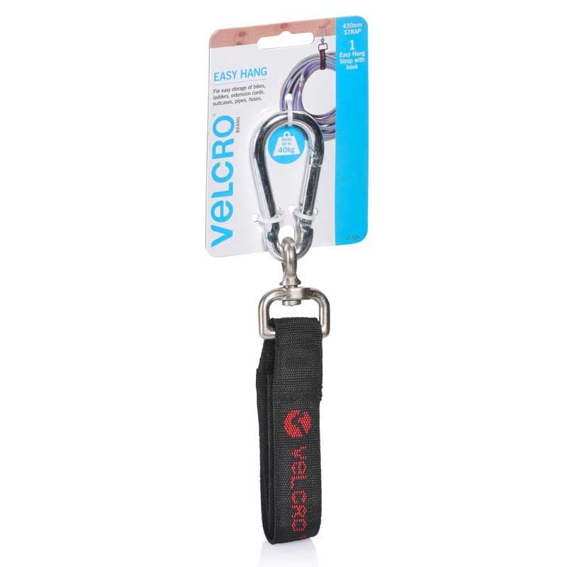 Velcro VELCRO Easy Hang 430mm Strap with Hook. Store and Hold up to 40Kgs. VEL21126
