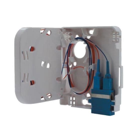 Dynamix DYNAMIX FTTH Compact Wall Outlet 1 Port SC Duplex / LC Quad, WO002